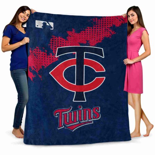 minnesota twins grunge texture navy blanket fashion forward