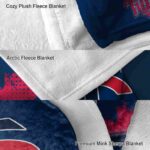 minnesota twins grunge texture navy blanket best selling