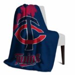 minnesota twins grunge texture navy blanket best selling