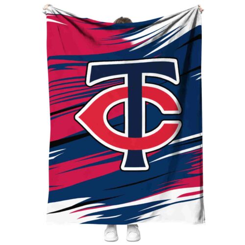 minnesota twins paint streaks navy white blanket best selling