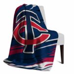 minnesota twins paint streaks navy white blanket best selling