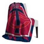 minnesota twins splatter effect navy blanket best selling