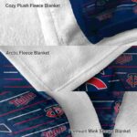 minnesota twins striped pattern navy blanket best selling