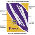 minnesota vikings brushstrokes purple white blanket new arrival