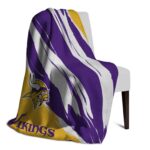 minnesota vikings brushstrokes purple white blanket top rated
