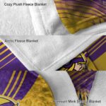 minnesota vikings diagonal stripes purple blanket best selling