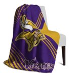 minnesota vikings diagonal stripes purple blanket best selling