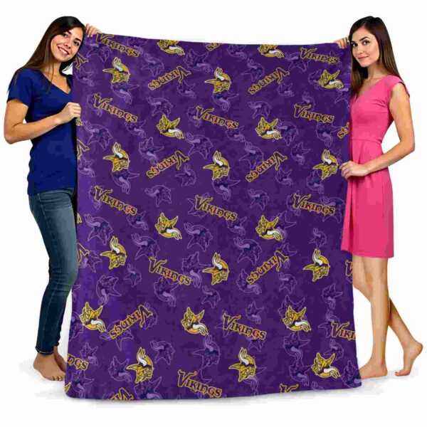 minnesota vikings diehard fans purple blanket fashion forward