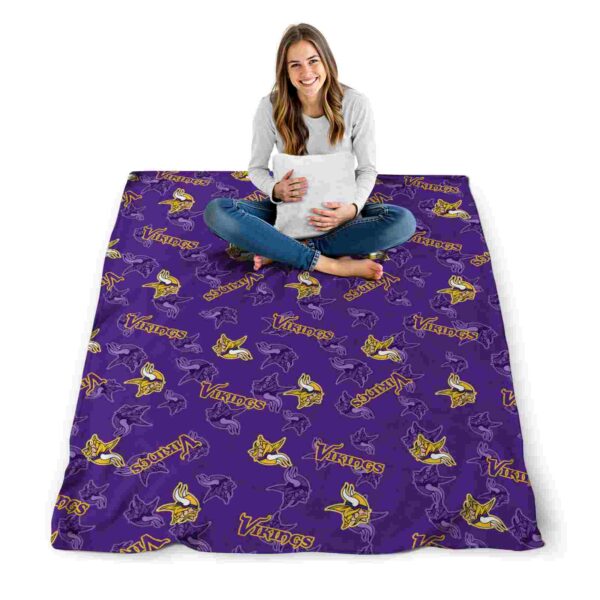 minnesota vikings diehard fans purple blanket high quality