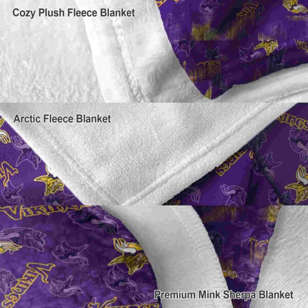 minnesota vikings diehard fans purple blanket premium grade
