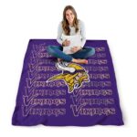 minnesota vikings fan pride purple blanket high quality