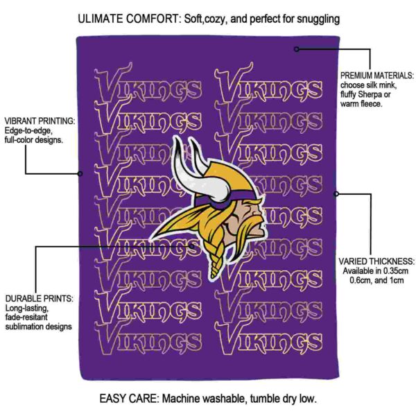 minnesota vikings fan pride purple blanket new arrival