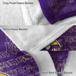minnesota vikings fan pride purple blanket premium grade