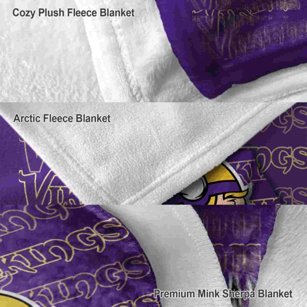 minnesota vikings fan pride purple blanket premium grade