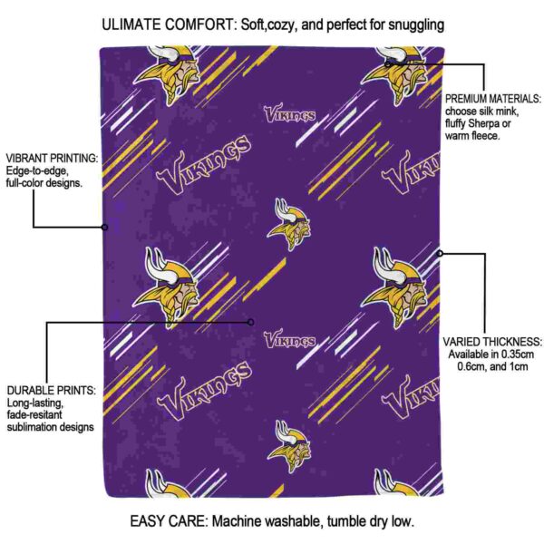 minnesota vikings fan spirit purple blanket new arrival
