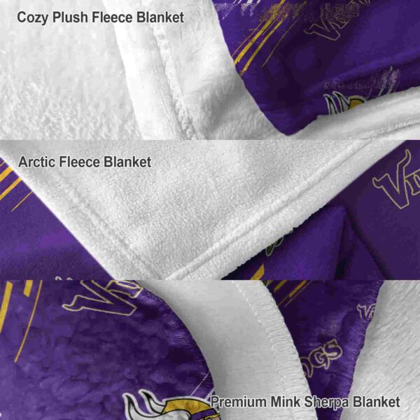 minnesota vikings fan spirit purple blanket premium grade