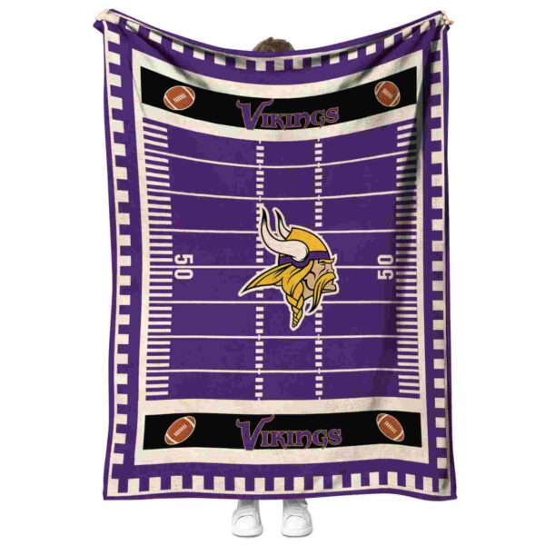 minnesota vikings football field purple blanket best selling