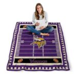 minnesota vikings football field purple blanket high quality