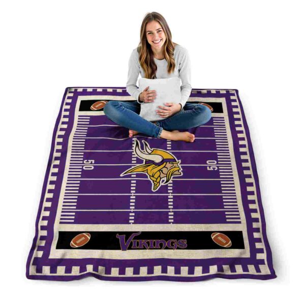 minnesota vikings football field purple blanket high quality