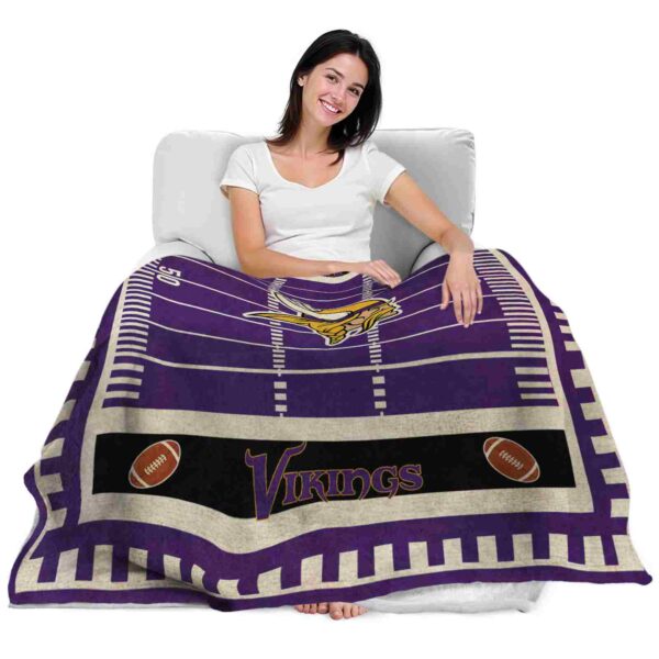 minnesota vikings football field purple blanket latest model
