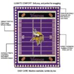 minnesota vikings football field purple blanket new arrival