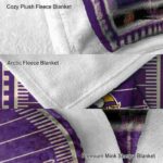 minnesota vikings football field purple blanket premium grade
