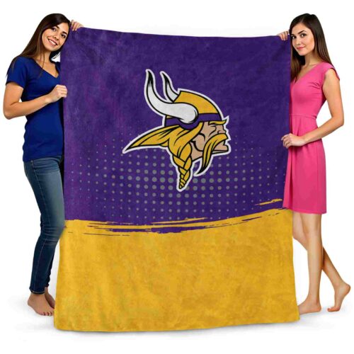 minnesota vikings gradient dots purple blanket fashion forward