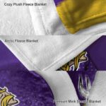 minnesota vikings gradient dots purple blanket best selling
