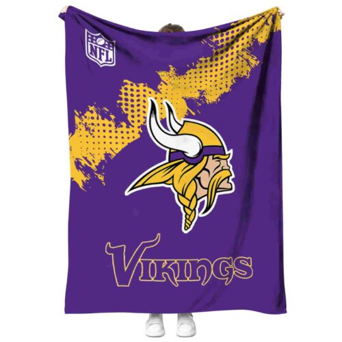 minnesota vikings grunge texture purple blanket best selling