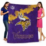 minnesota vikings grunge texture purple blanket best selling