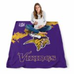 minnesota vikings grunge texture purple blanket best selling