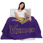 minnesota vikings grunge texture purple blanket best selling