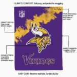 minnesota vikings grunge texture purple blanket best selling