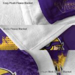 minnesota vikings grunge texture purple blanket best selling