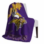 minnesota vikings grunge texture purple blanket best selling