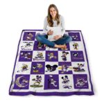 minnesota vikings mickey minnie purple white blanket best selling