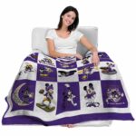 minnesota vikings mickey minnie purple white blanket best selling