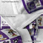 minnesota vikings mickey minnie purple white blanket best selling