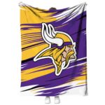 minnesota vikings paint streaks purple white blanket best selling