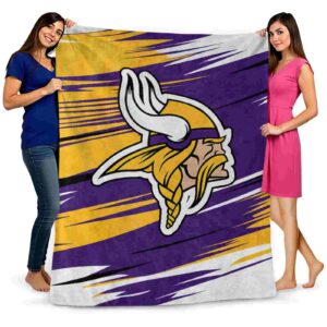 minnesota vikings paint streaks purple white blanket fashion forward