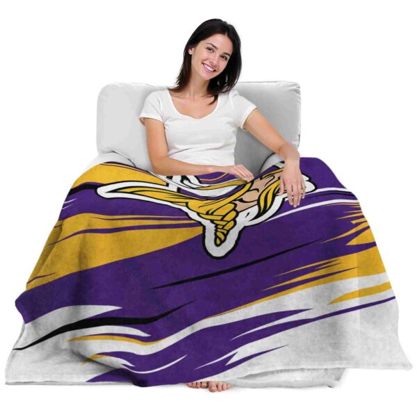minnesota vikings paint streaks purple white blanket latest model