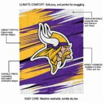 minnesota vikings paint streaks purple white blanket new arrival