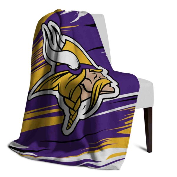 minnesota vikings paint streaks purple white blanket top rated