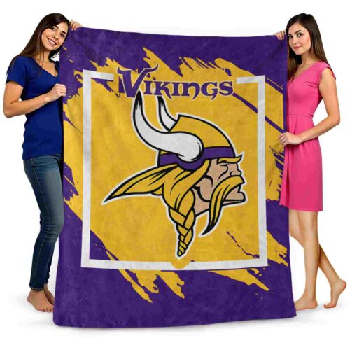minnesota vikings splatter effect purple blanket fashion forward