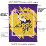 minnesota vikings splatter effect purple blanket new arrival