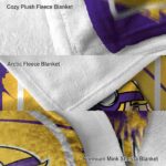 minnesota vikings splatter effect purple blanket premium grade