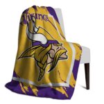 minnesota vikings splatter effect purple blanket top rated