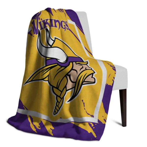 minnesota vikings splatter effect purple blanket top rated