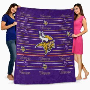 minnesota vikings striped pattern purple blanket fashion forward