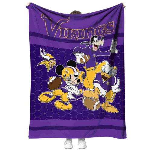 minnesota vikings three musketeers purple blanket best selling